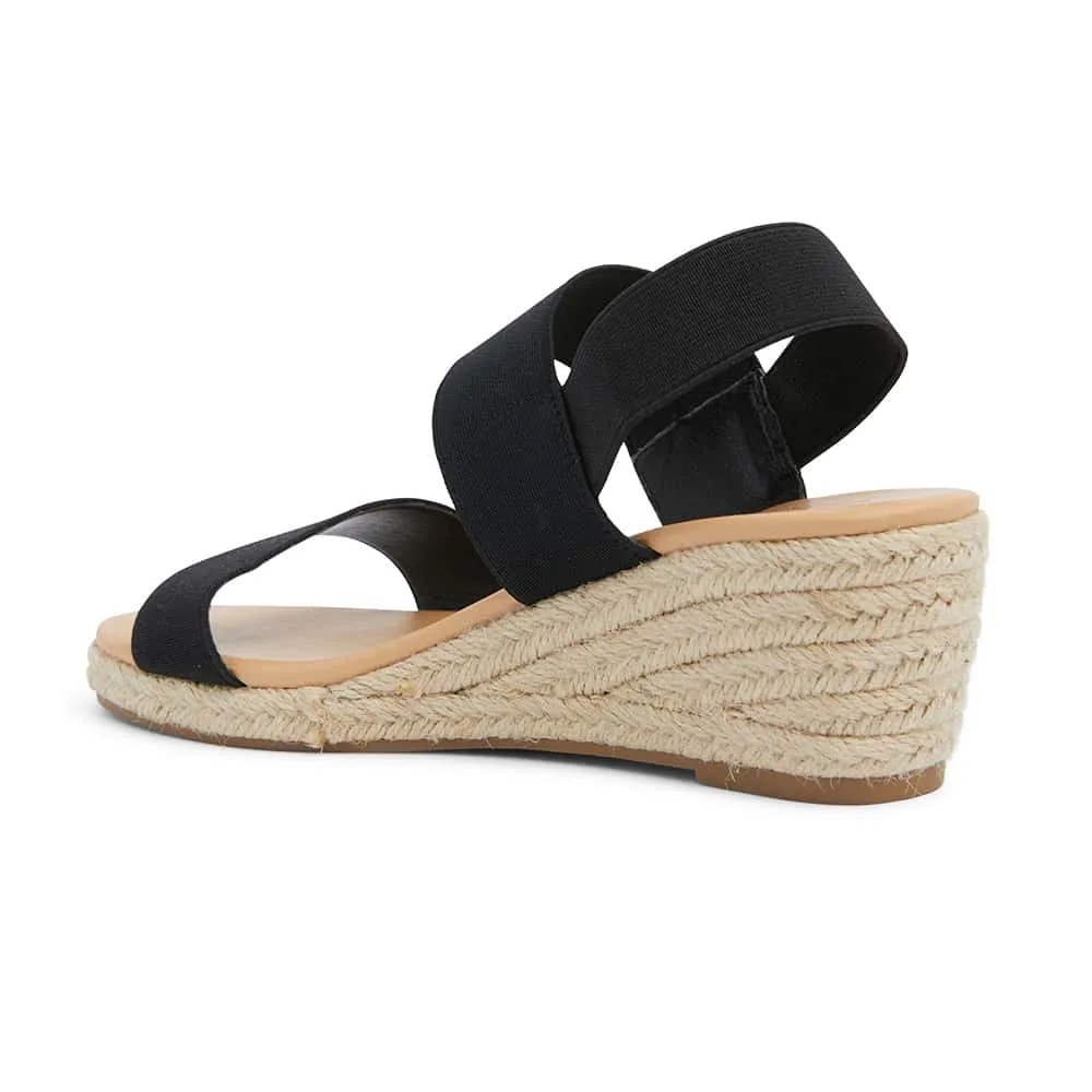 Sandy Espadrille in Black Fabric