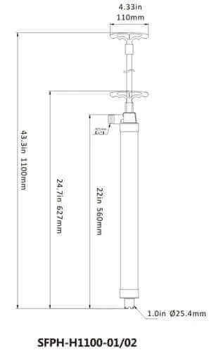 SEAFLO Long Barrel Hand Pump