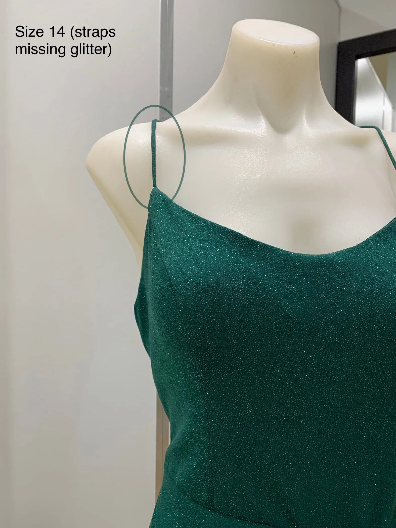 Sharni Glitter Gown - Emerald Green [SAMPLE]