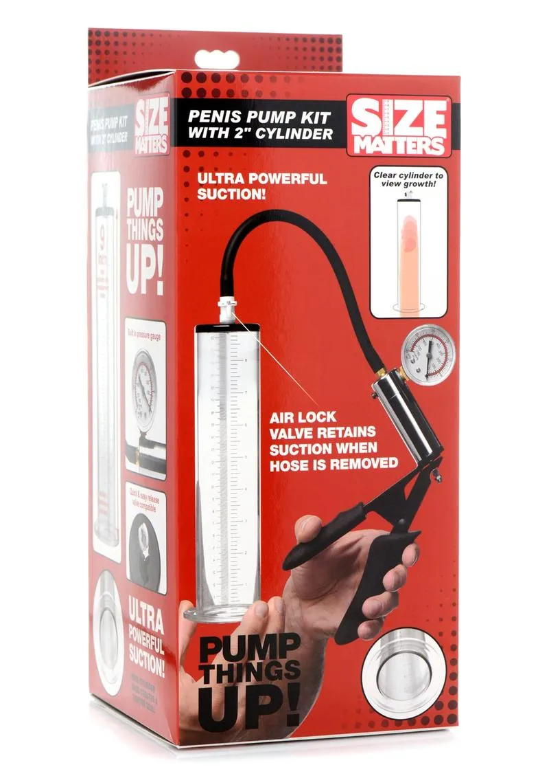 Size Matters Penis Pump Kit with 2in Cylinder