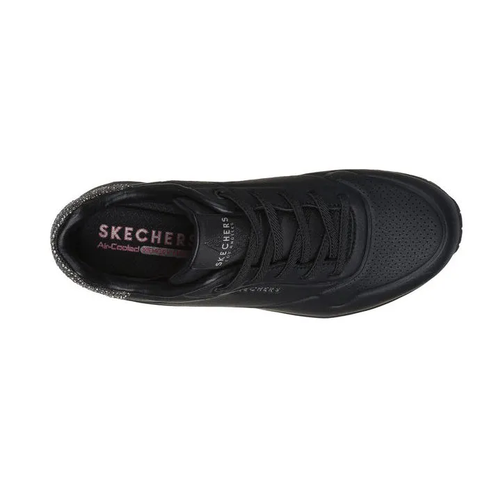 Skechers - Uno Dazzle Away Womens Sneakers Black Pull On