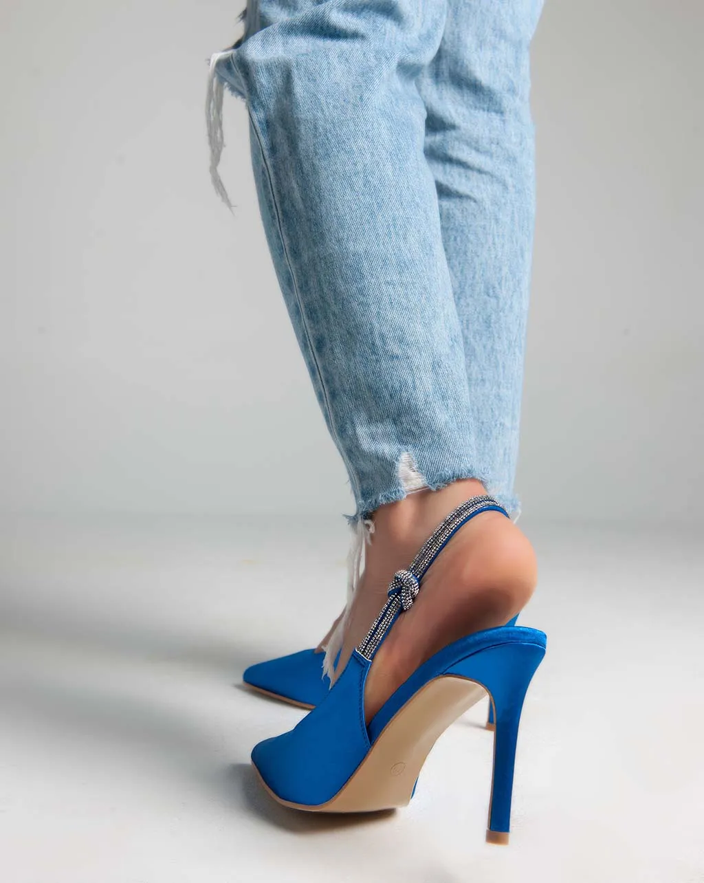 Sling Back Pumps - Heels - Blue