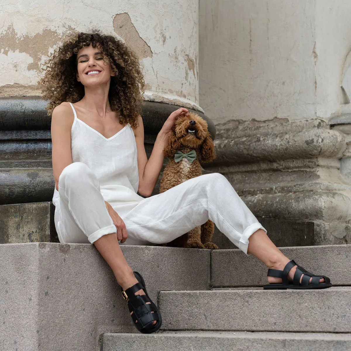 Slip Top & Pants 2-Piece Pure White