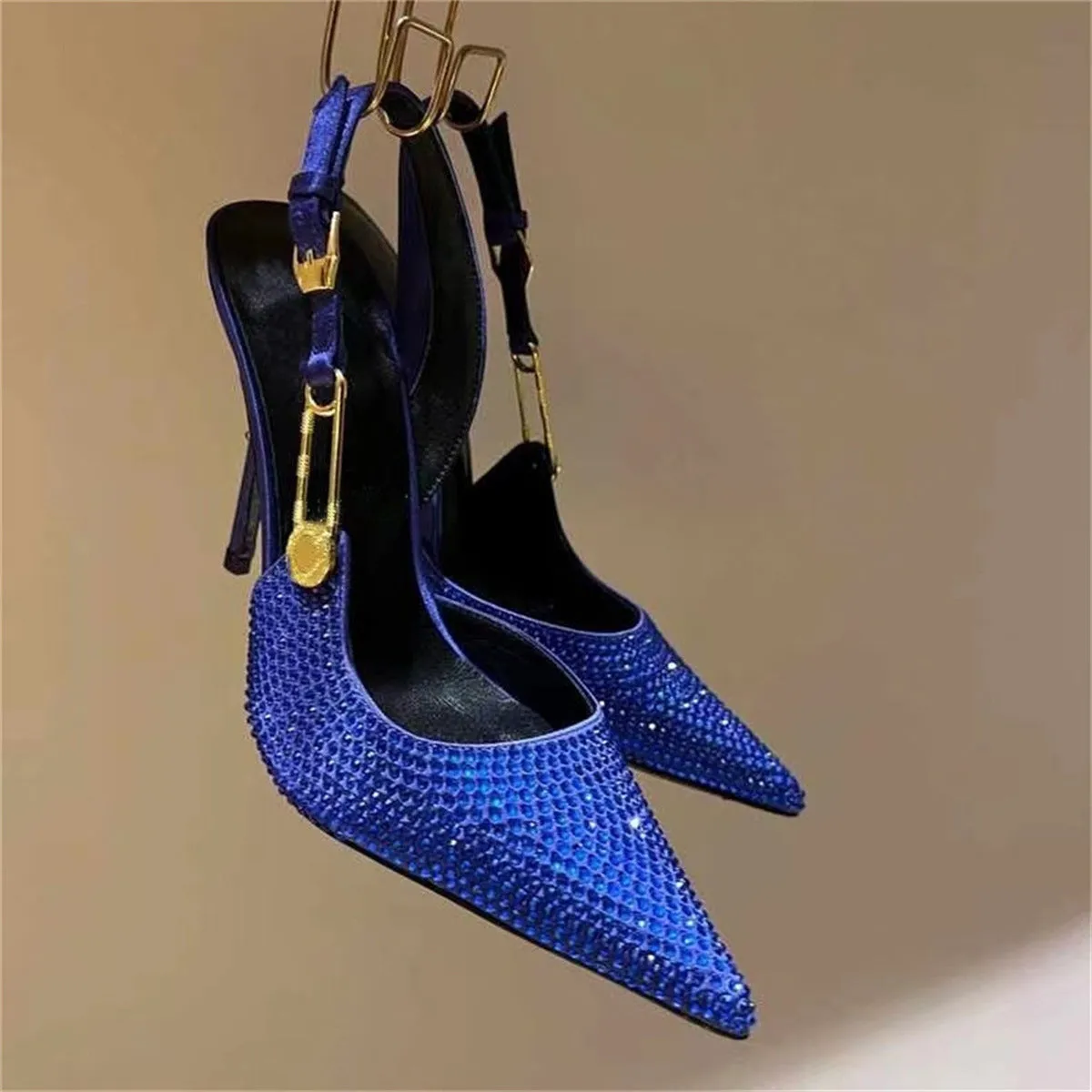 Sparkly Full Diamond Stiletto Heel Sandals