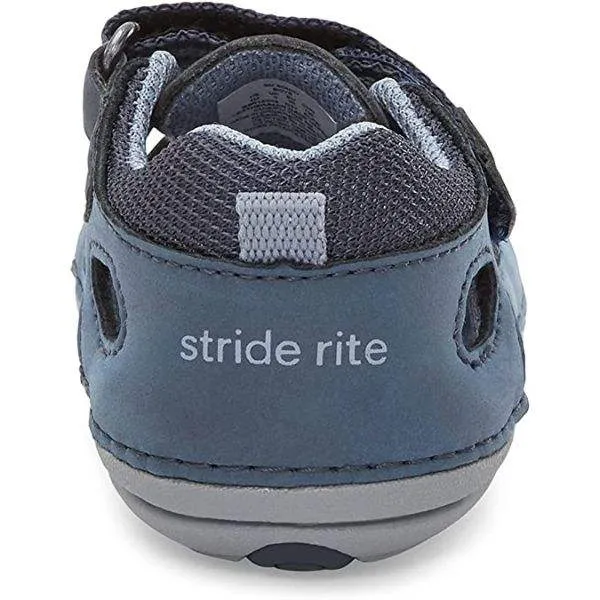 Stride Rite Sonny Boys Soft Motion Baby Toddler Blue Leather Sandals