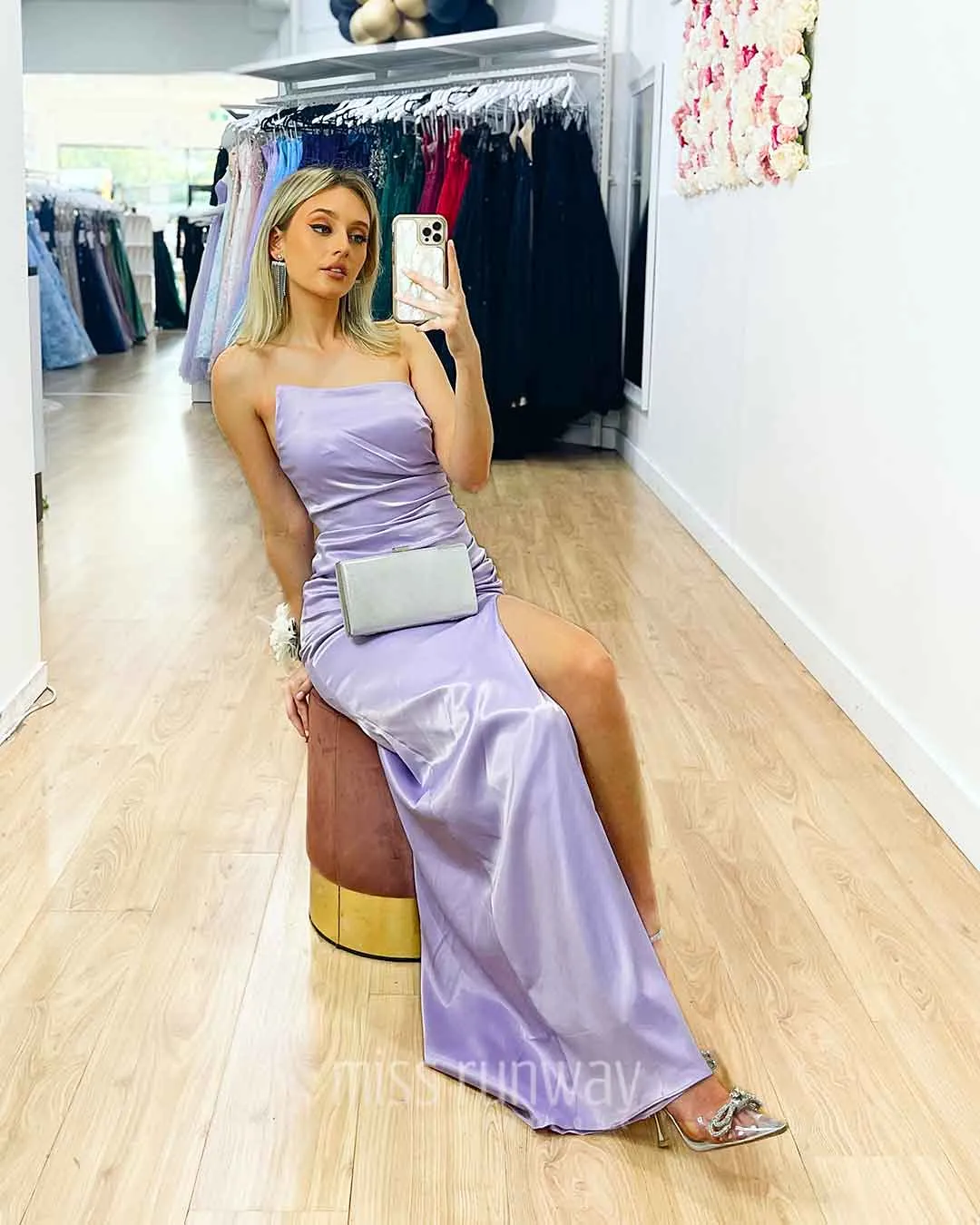 Tayla Satin Gown - Lilac [SAMPLE]