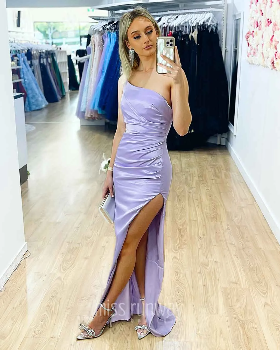 Tayla Satin Gown - Lilac [SAMPLE]