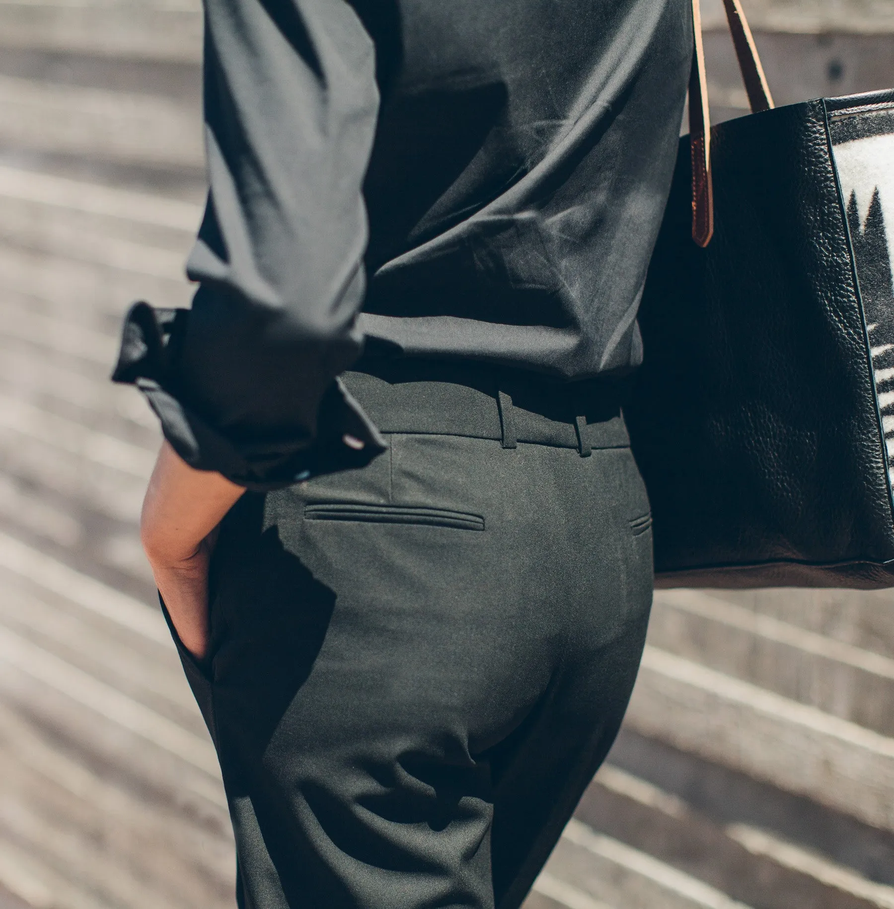 The Parsons Pant in Noir