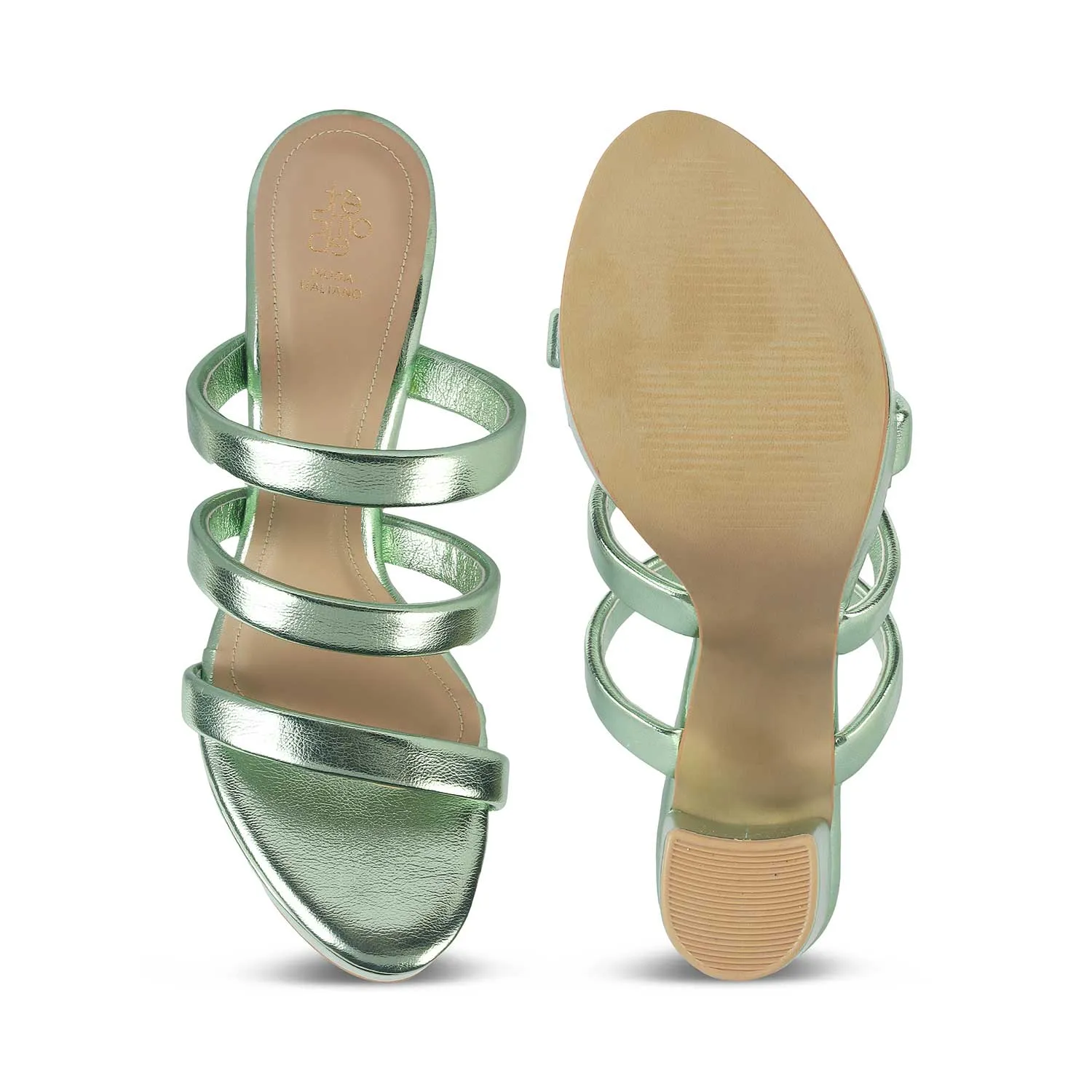 Tresmode Roxy Green Women's Dress Block Heel Sandals