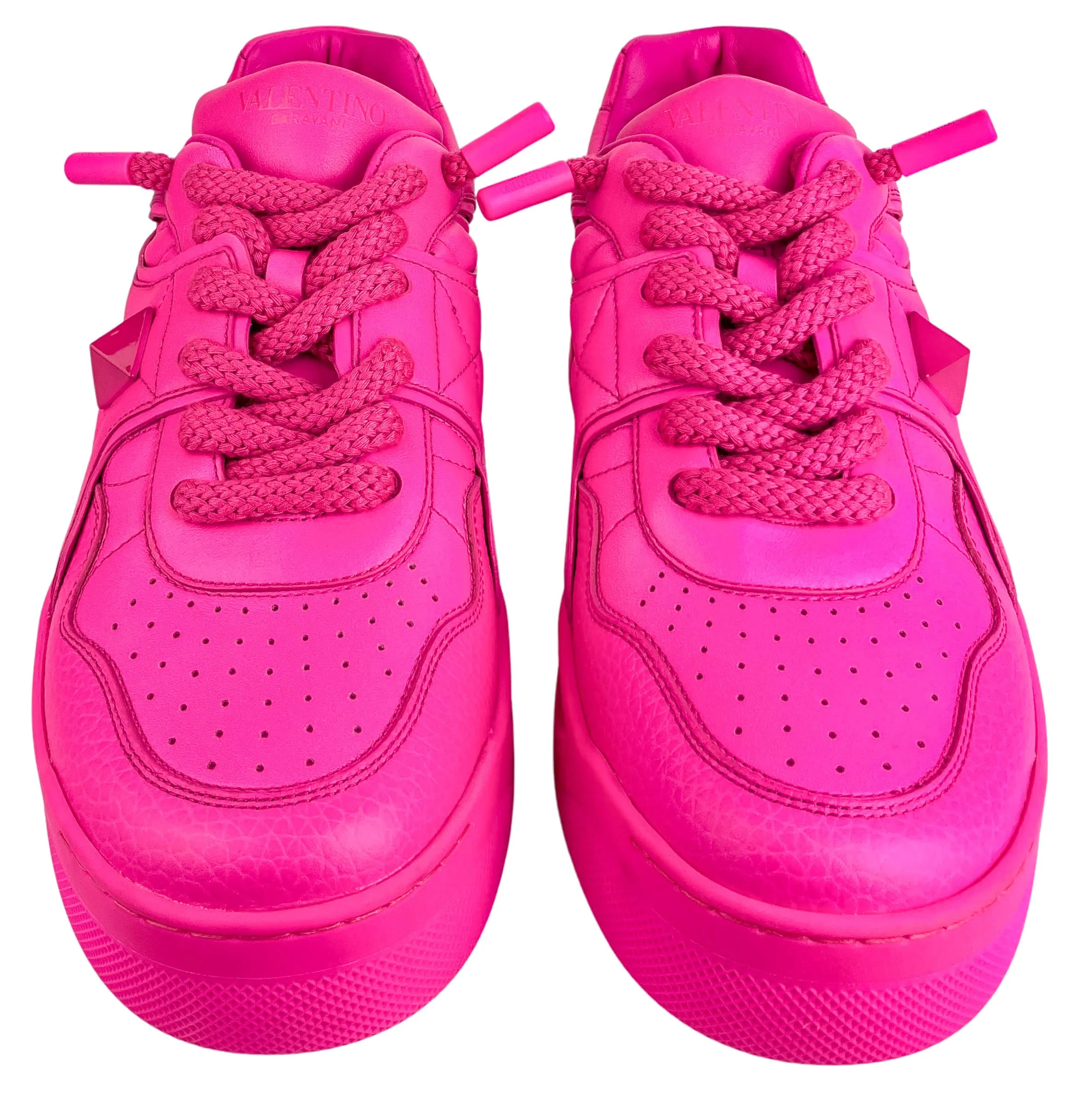 Valentino One Stud Sneakers in Pink