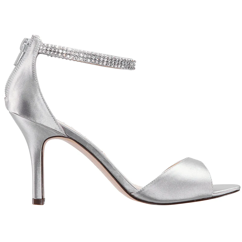 Volanda Metallic Rhinestone Evening Sandals