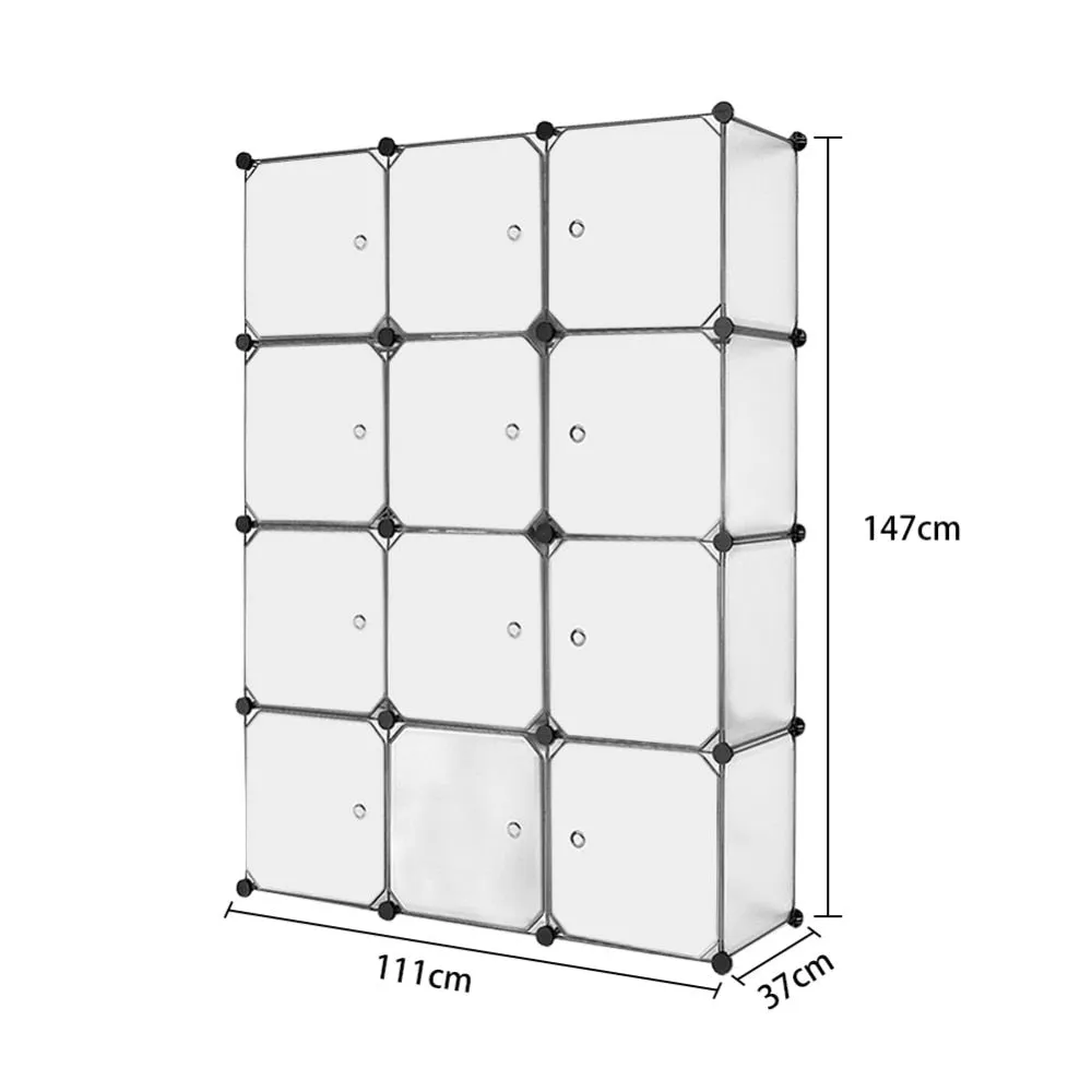 Waterproof Plastic Storage Cube Drawer Unit Closet Eco-friendly Translucent  Clothes Shoes Organizer Combination Wardrobe S3