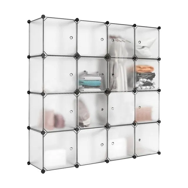 Waterproof Plastic Storage Cube Drawer Unit Closet Eco-friendly Translucent  Clothes Shoes Organizer Combination Wardrobe S3