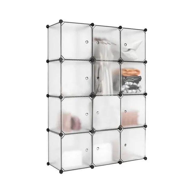 Waterproof Plastic Storage Cube Drawer Unit Closet Eco-friendly Translucent  Clothes Shoes Organizer Combination Wardrobe S3