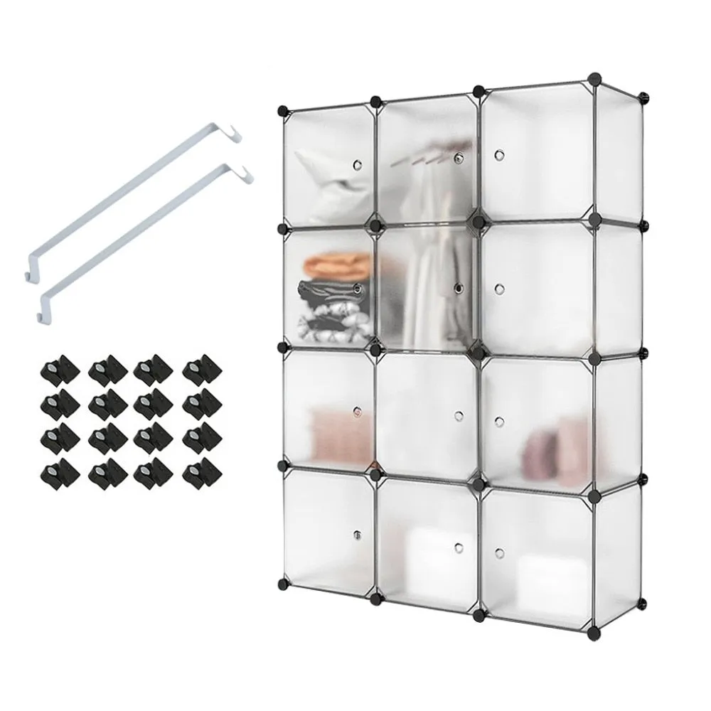 Waterproof Plastic Storage Cube Drawer Unit Closet Eco-friendly Translucent  Clothes Shoes Organizer Combination Wardrobe S3