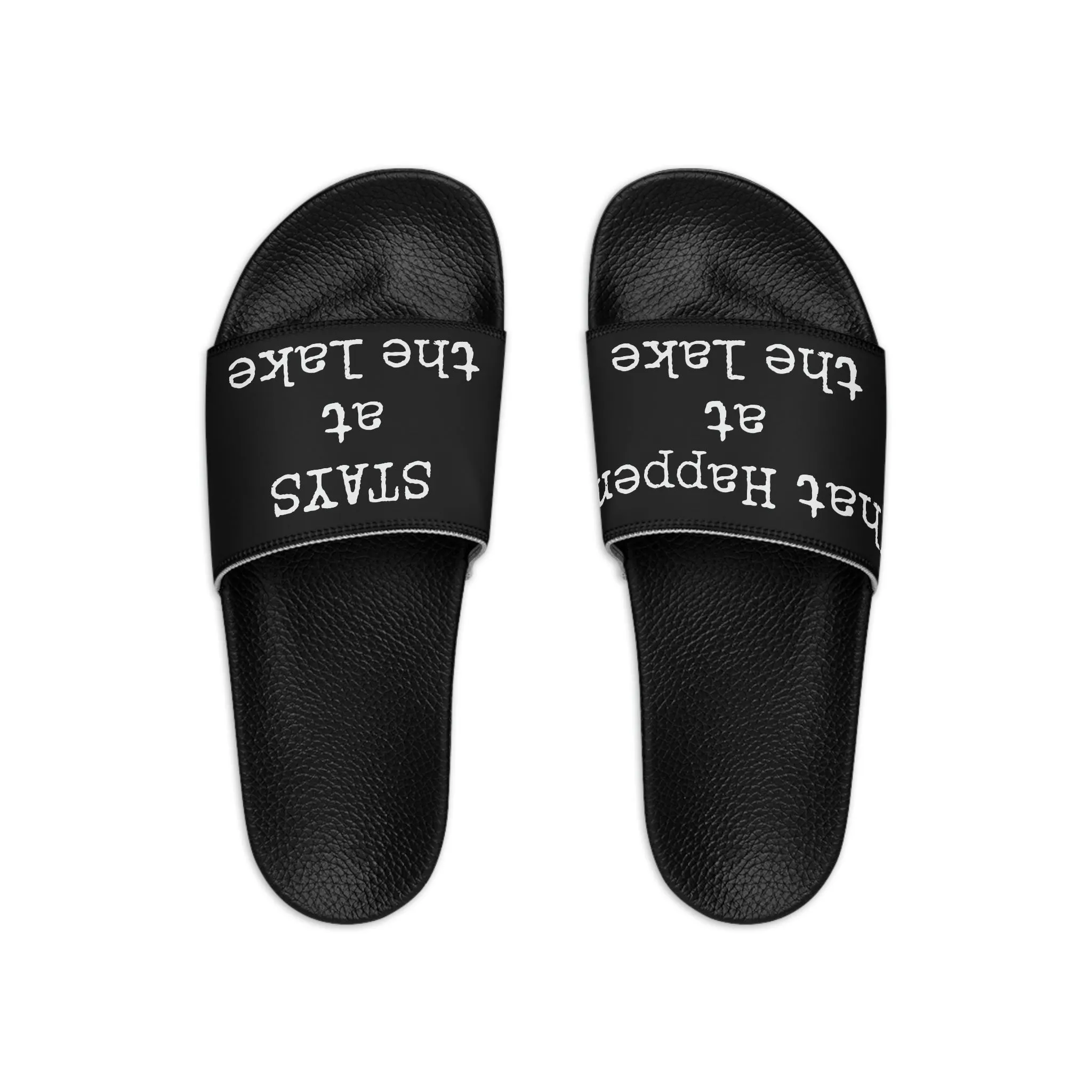 What Happens At The Lake - Black - Men's Slide Sandals