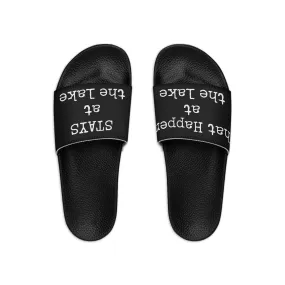 What Happens At The Lake - Black - Men's Slide Sandals