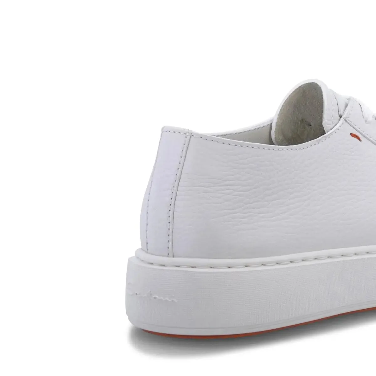 White Leather Low-Top Sneakers