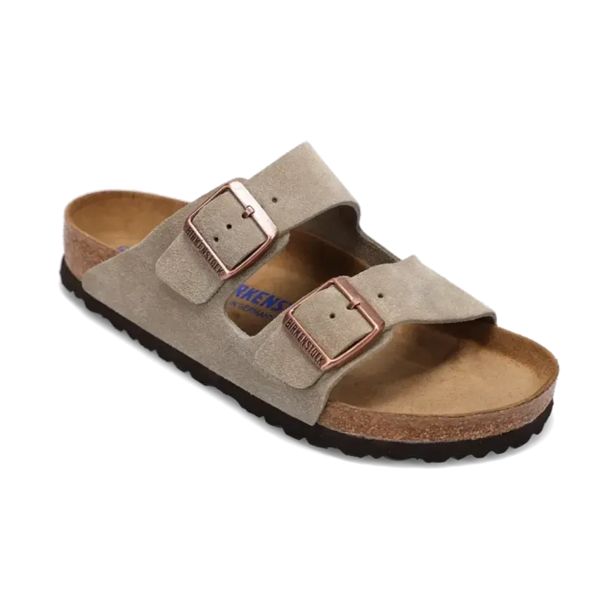 Women's Arizona Soft Footbed Taupe Suede