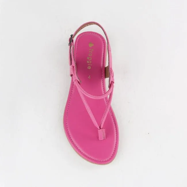 Women's Thong Flat Sandal in Hot Pink - 10732