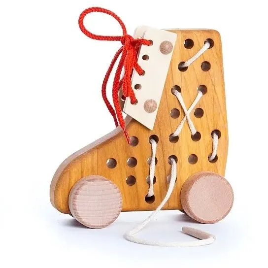 Wooden Lacing Shoe