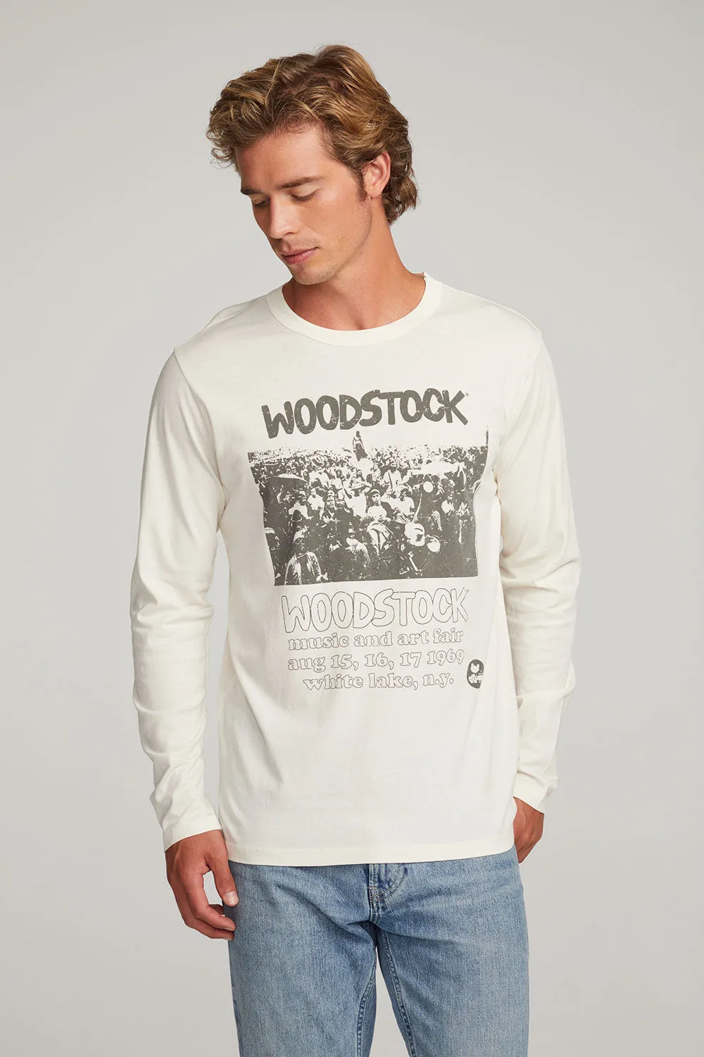 Woodstock Retro Poster Mens Long Sleeve