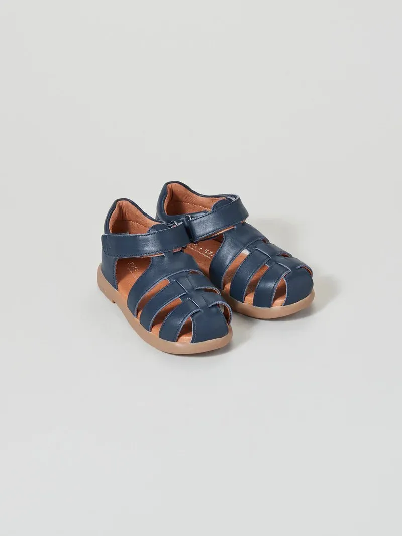 Zig   Star: Cosmic Closed Toe Kids Sandals - Navy